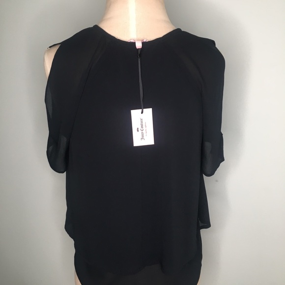 Juicy couture black layered blouse - Picture 3 of 4